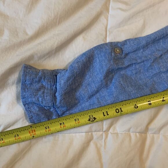 ORVIS, button down long sleeve, S/CH, linen/rayon, soft, light, airy - Picture 10 of 11